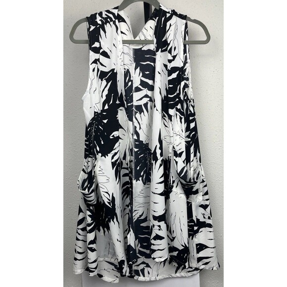 P Luca Milano Cardigan‎ Sleeveless Open Front Tunic Lightweight Lagenlook B/W XL - Picture 1 of 6
